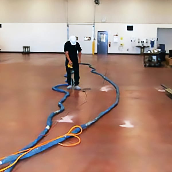 Interior commercial concrete floor leveling
