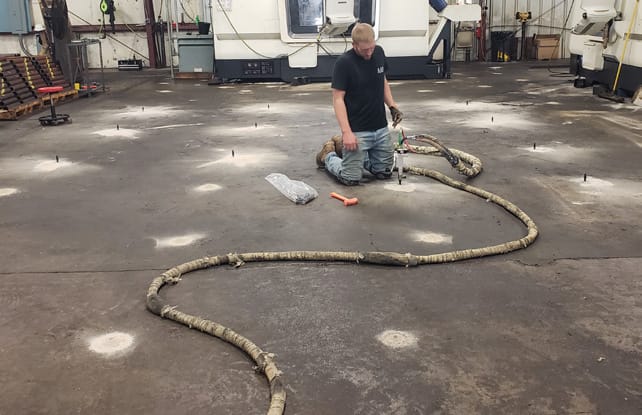 Commercial Machine Shop Floor Leveling & Repair Illinois
