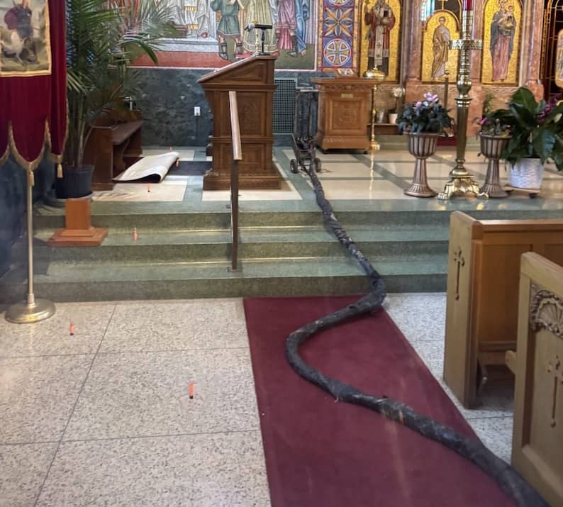 Church Floor Concrete Mudjacking