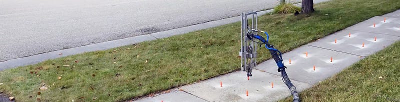Walkway leveling Concrete Void Filling with Foam | Illinois