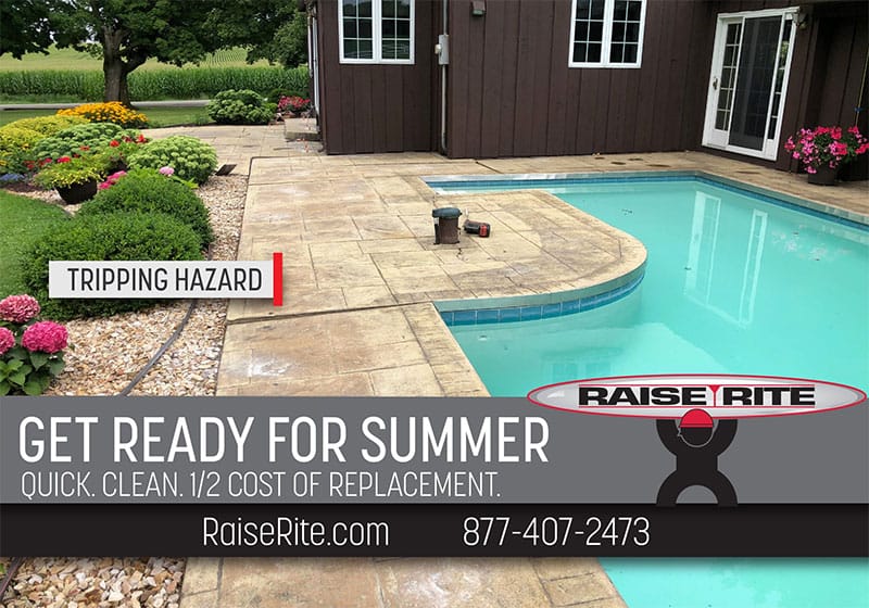 Pool Deck Concrete Lifting Illinois