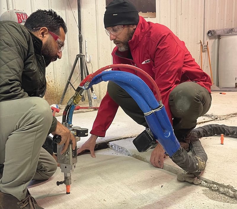 Warehouse floor repair & stabilization | Concrete Lifting & Leveling | Chicagoland