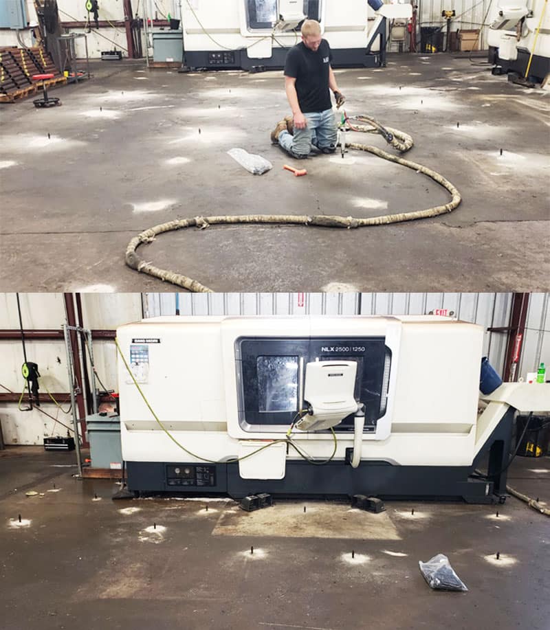 Factory Floor Concrete Leveling Illinois