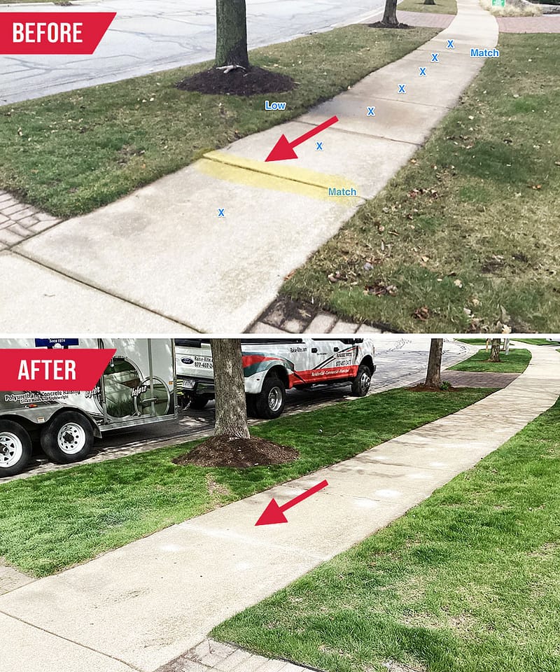 Walkway & Sidewalk Leveling Illinois